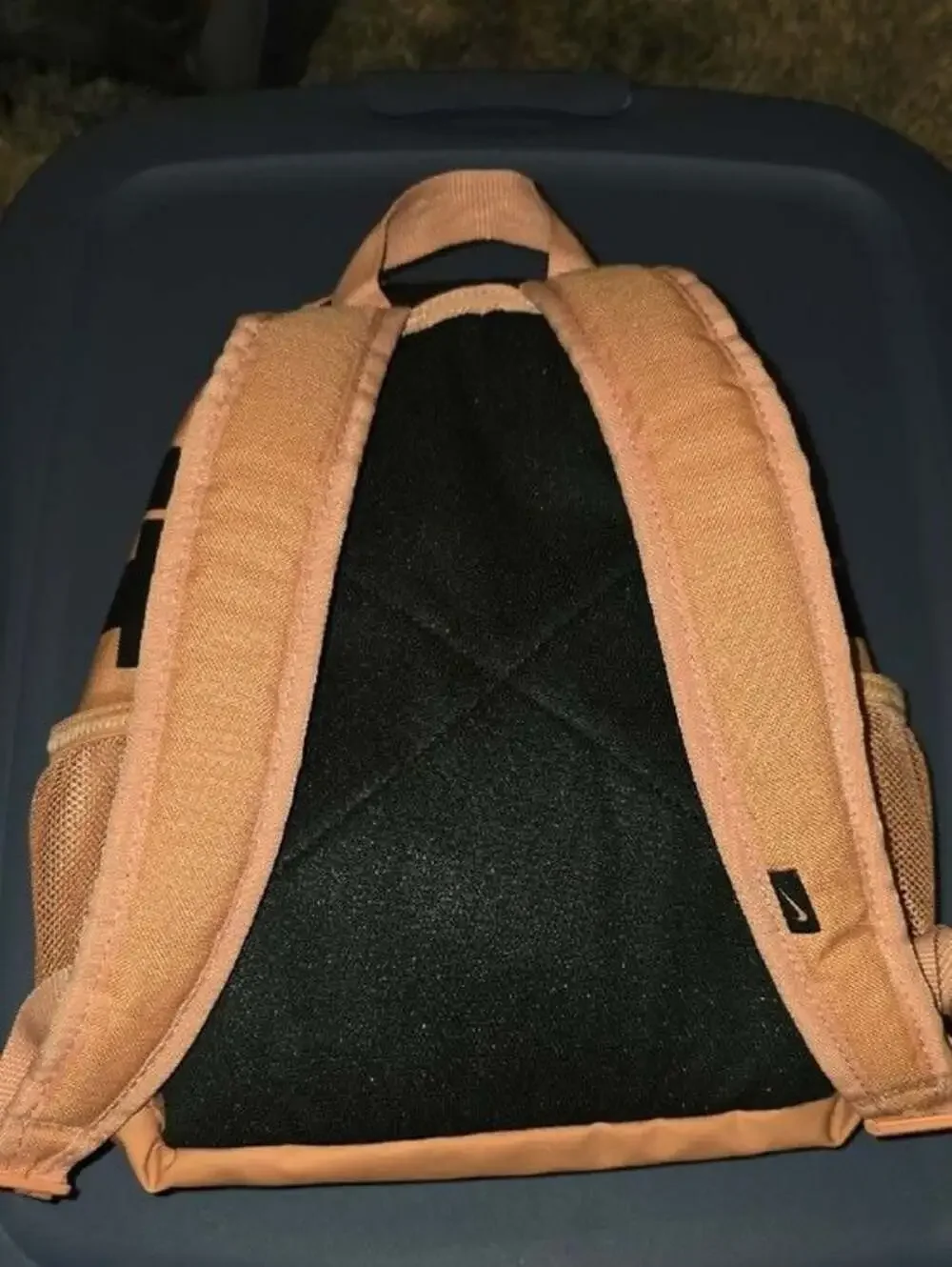 Nike Peach/Tan Backpack with Black Swoosh